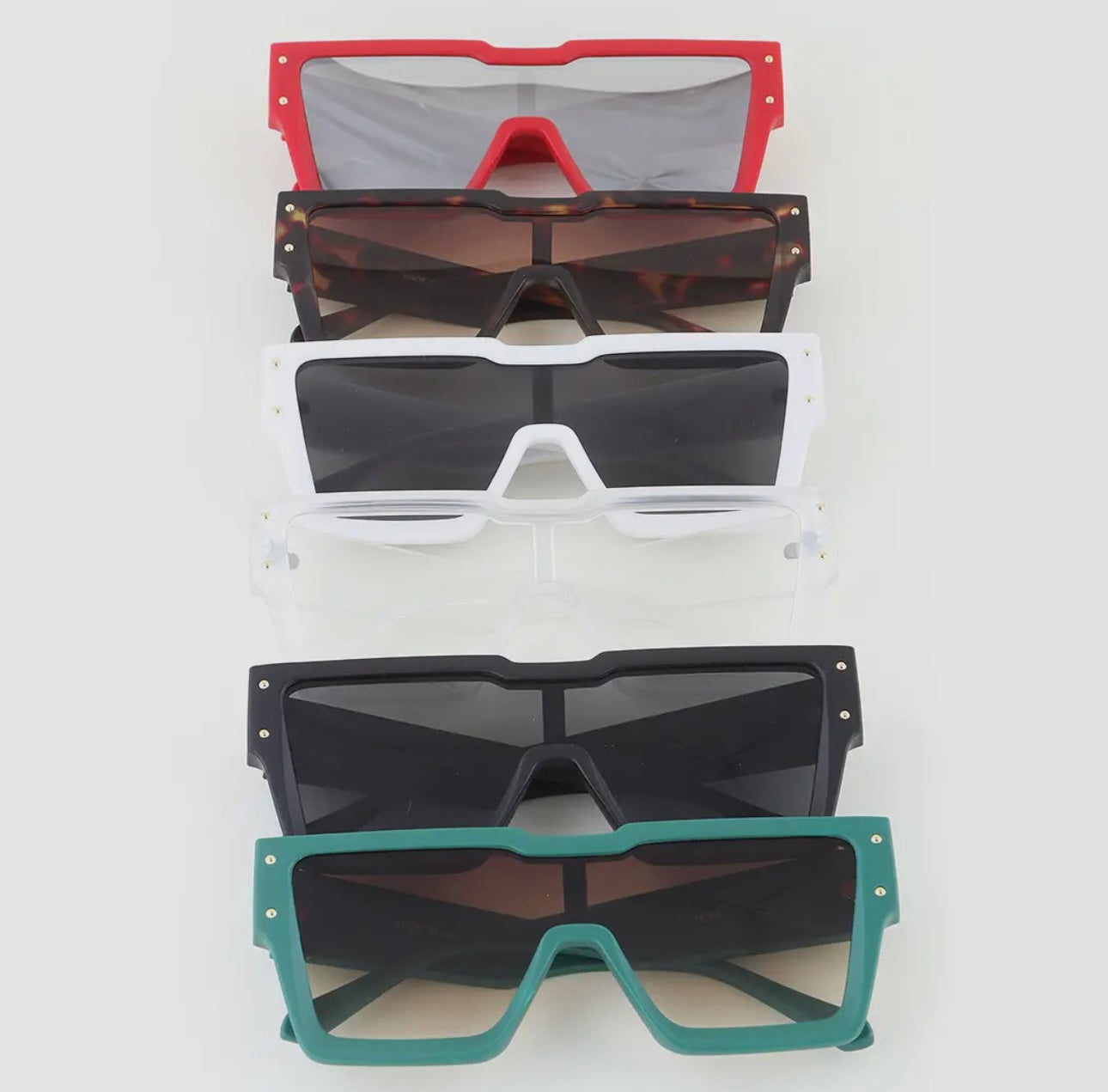 Bolted modern shield sunglasses