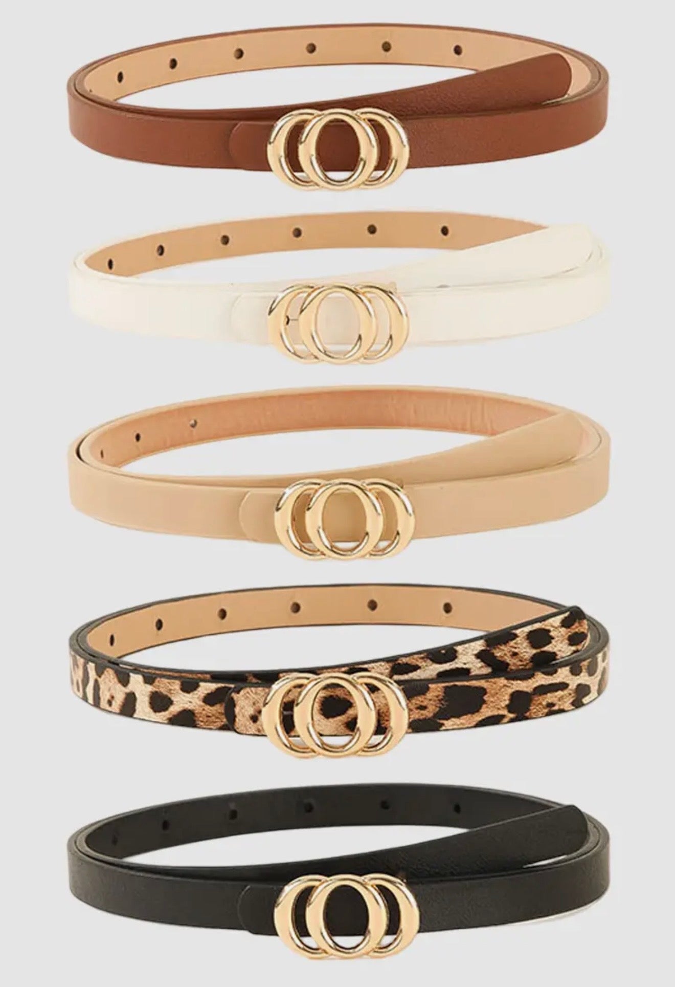 Triple ring fashion belt