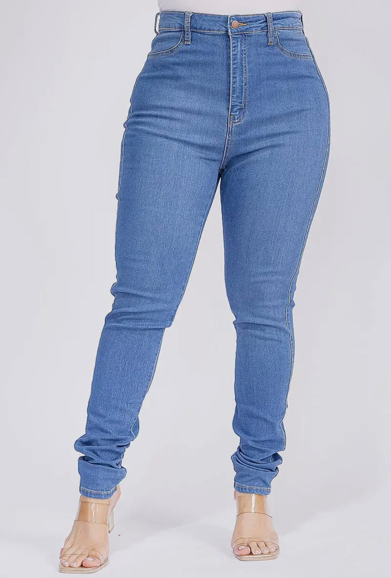Skinny leg denim jeans
