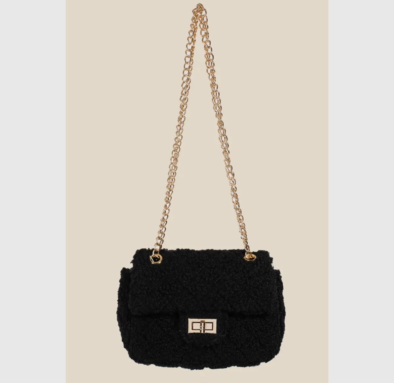 Fur rectangle Crossbody bag