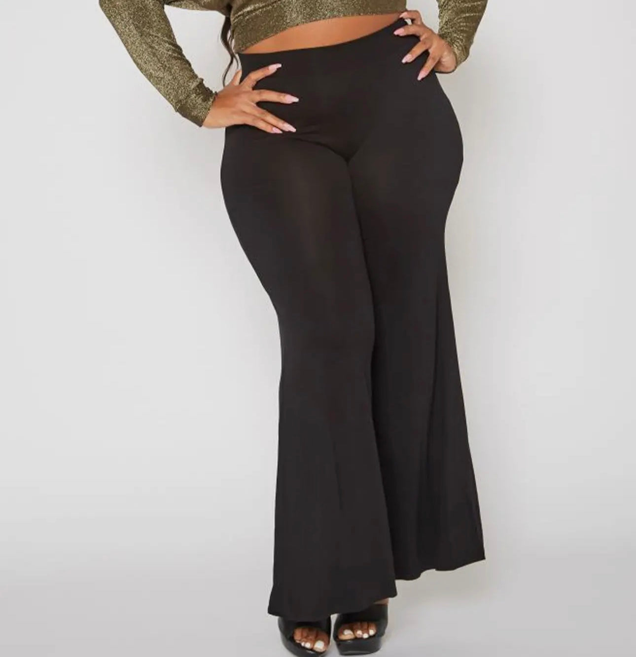 Plus size wide leg leggings