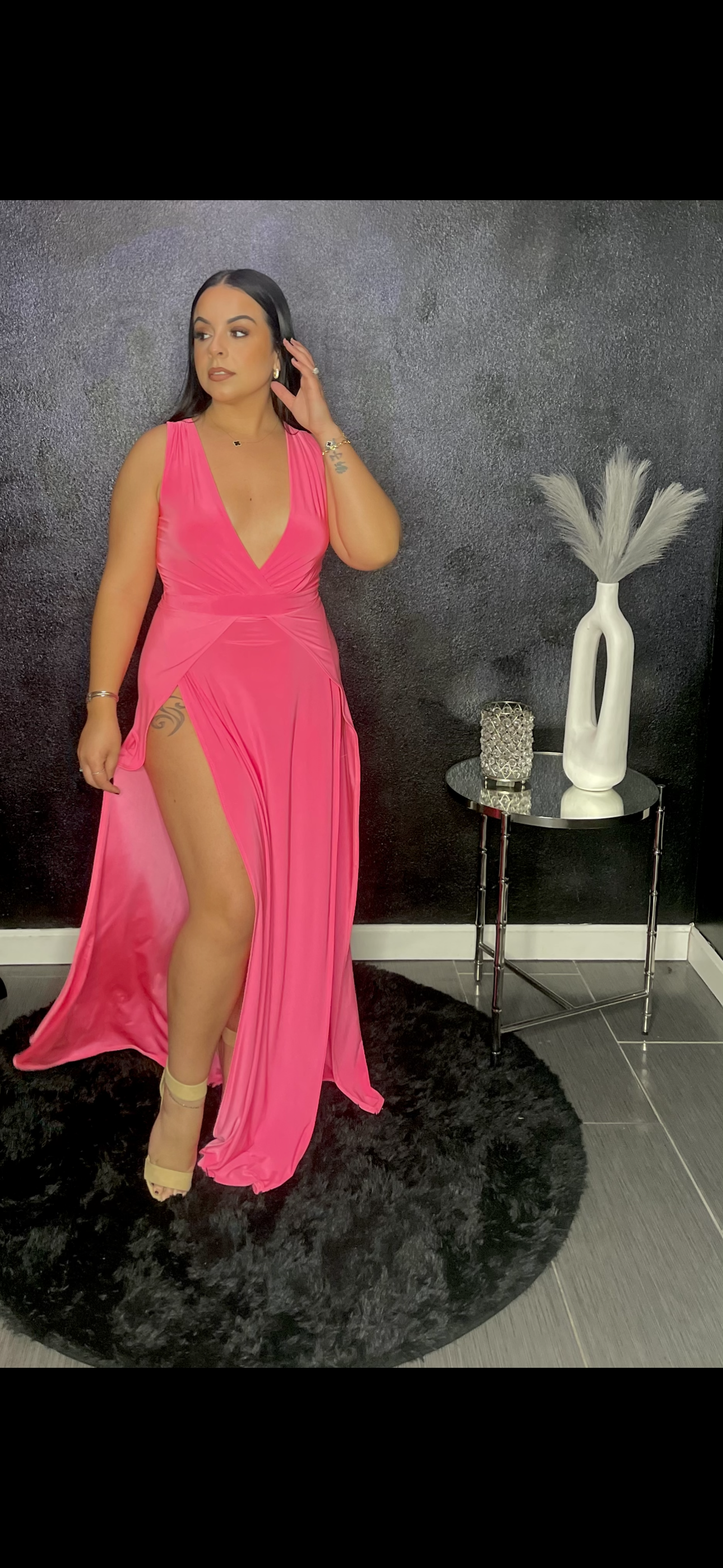 Slit full dress
