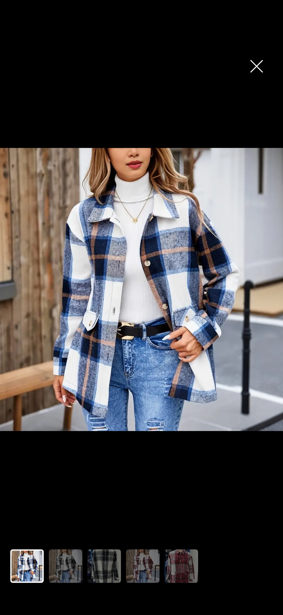 Oversized plaid flannel