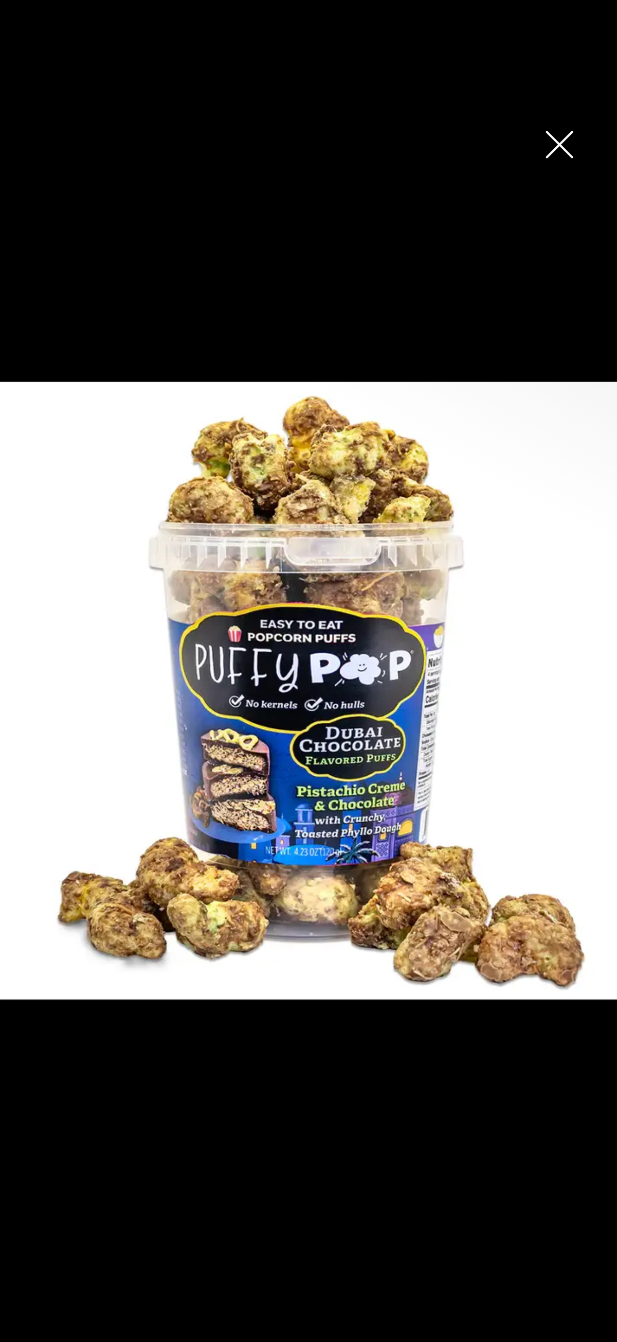Dubai chocolate puffy pop