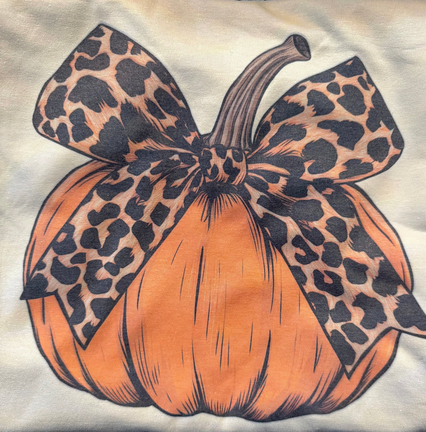 Retro pumpkin coquette bow tee