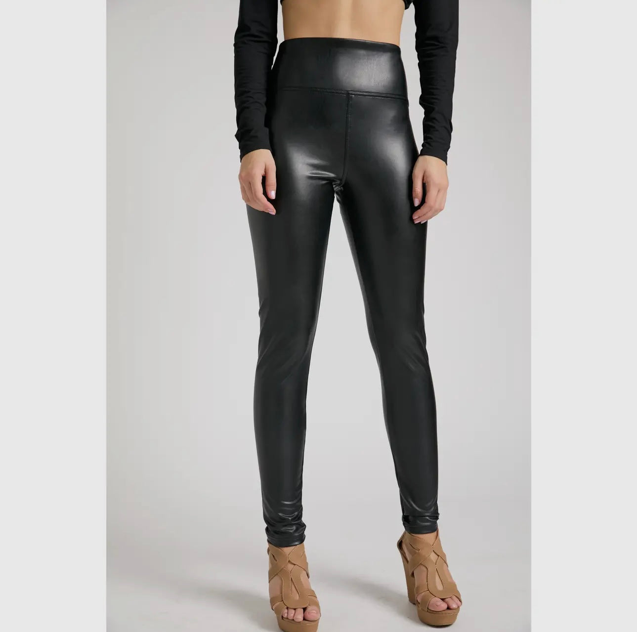 Faux leather legging