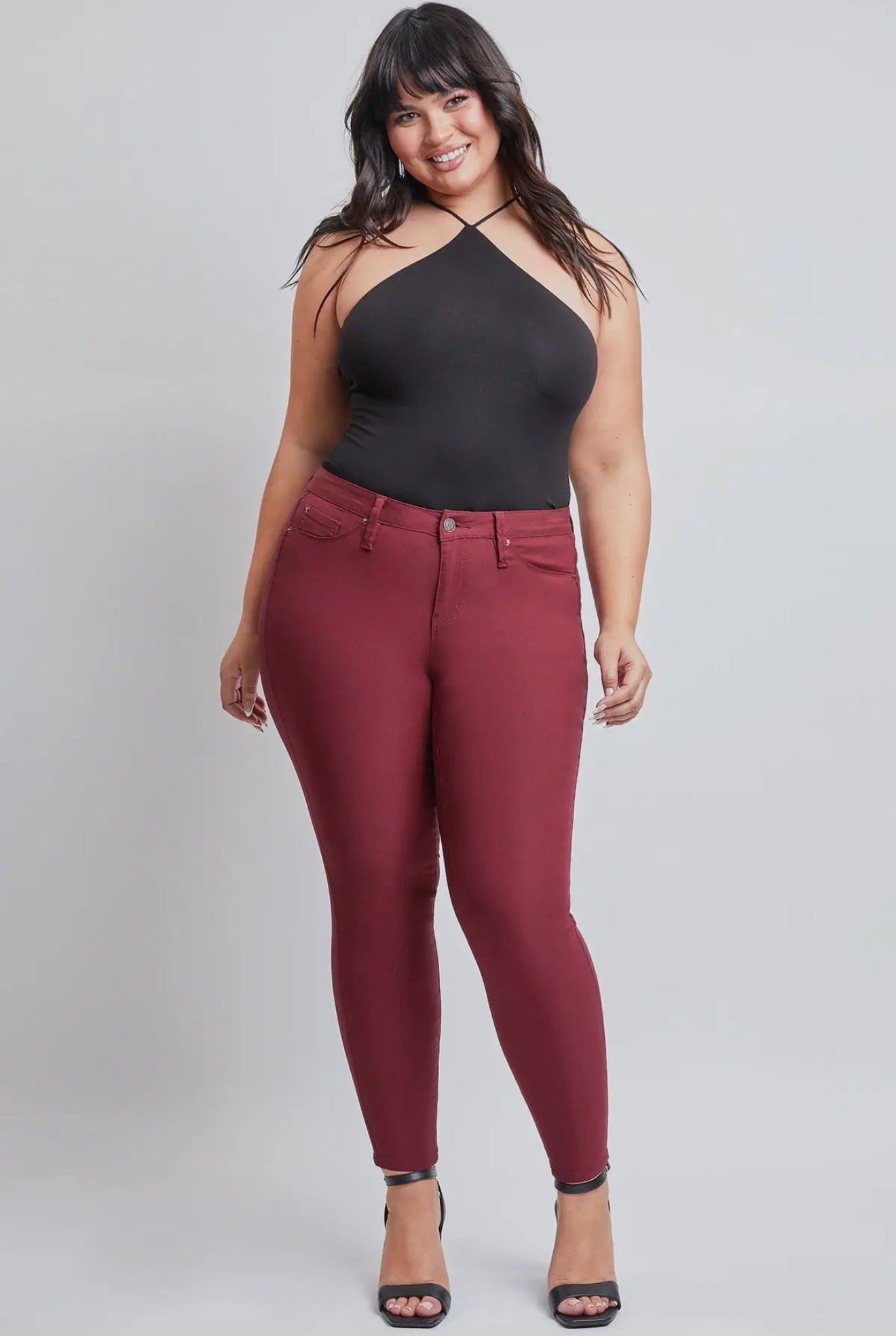 Plus size mid rise super stretch skinny jean