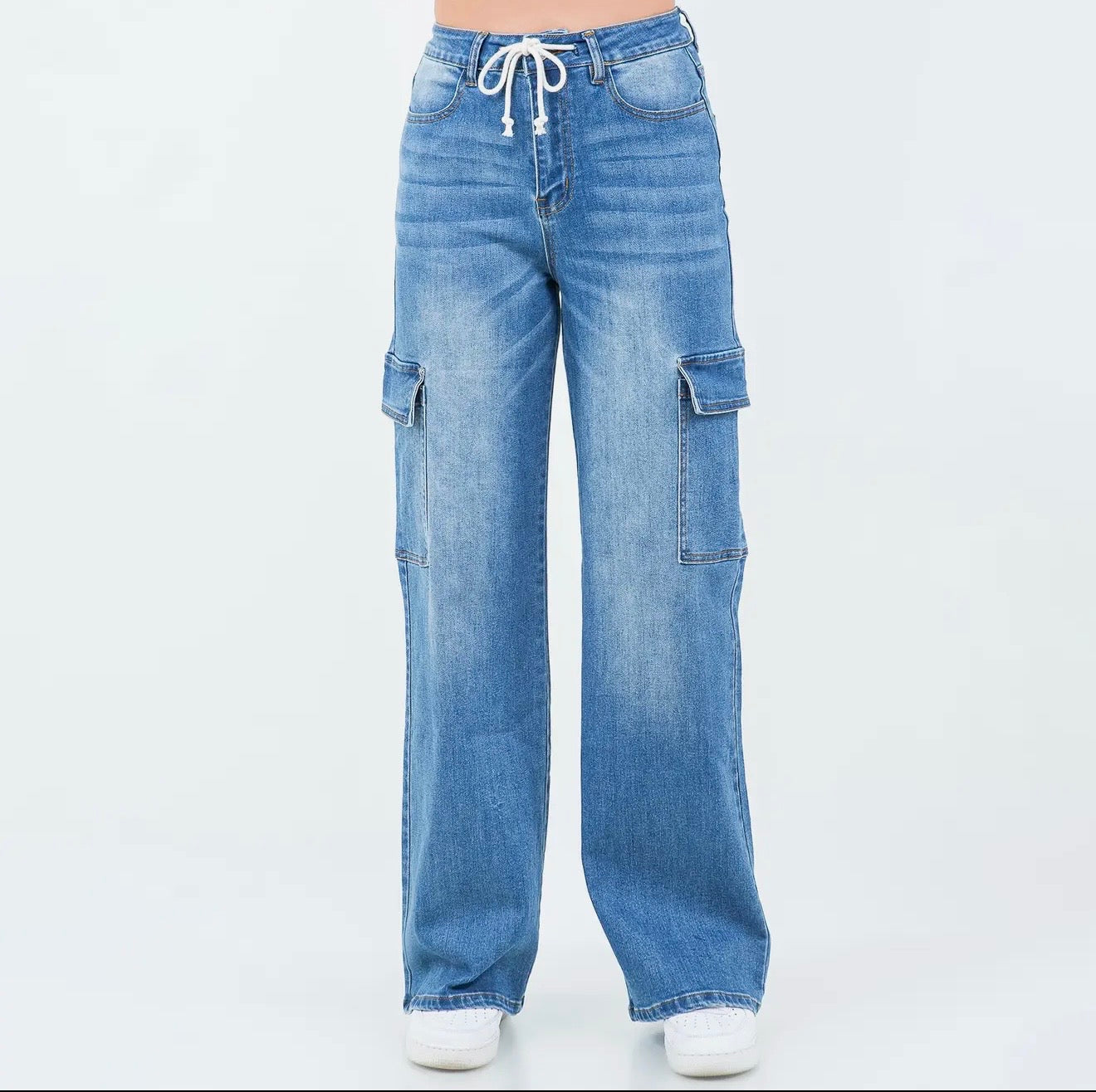 Plus size wide leg cargo