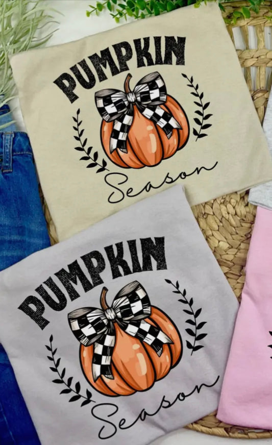 “Pumpkin season” tee (tan)