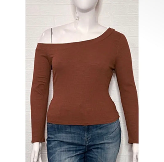 Plus size off shoulder top