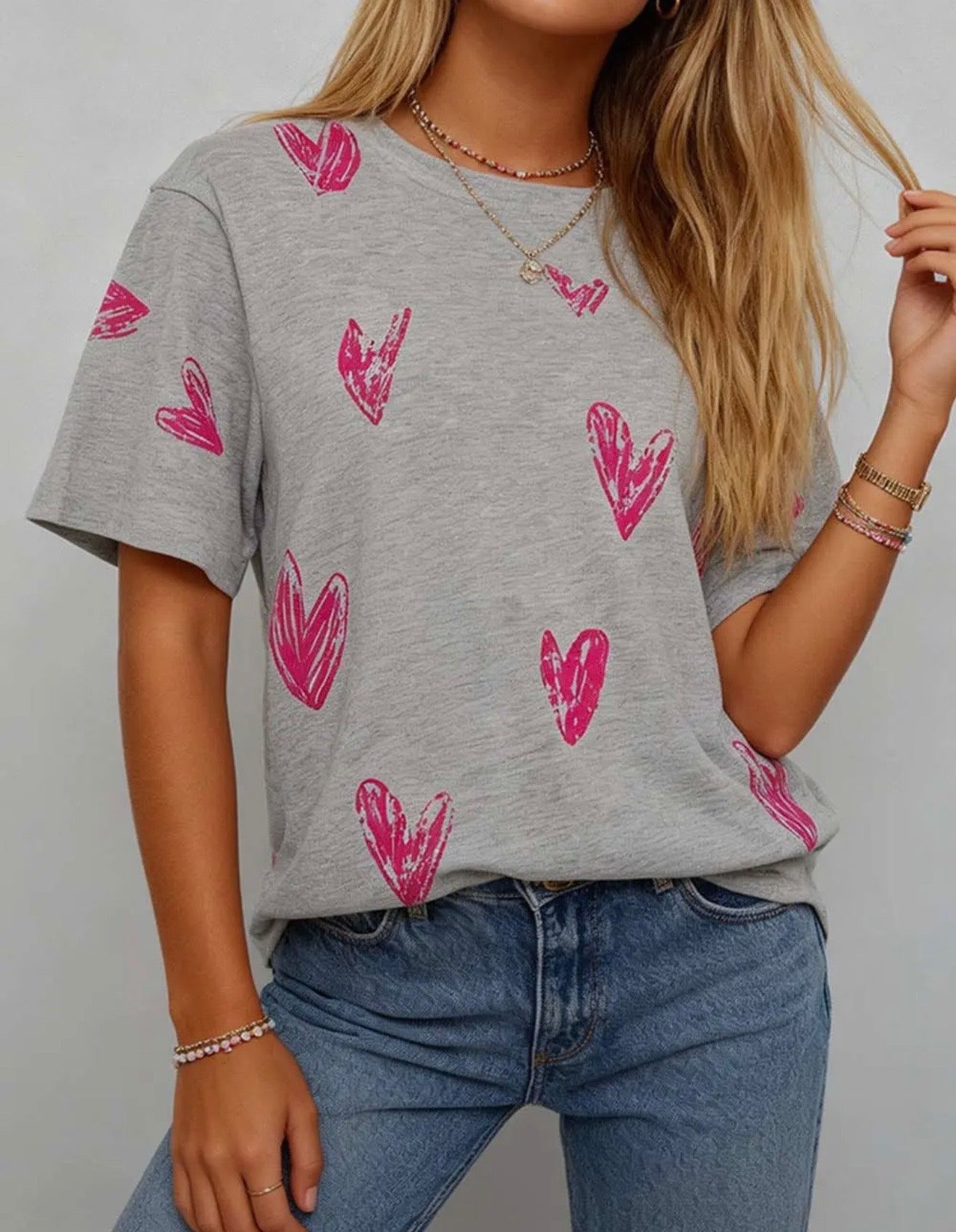 Valentines heart print tee