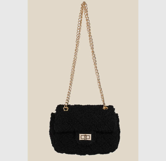 Fur rectangle Crossbody bag