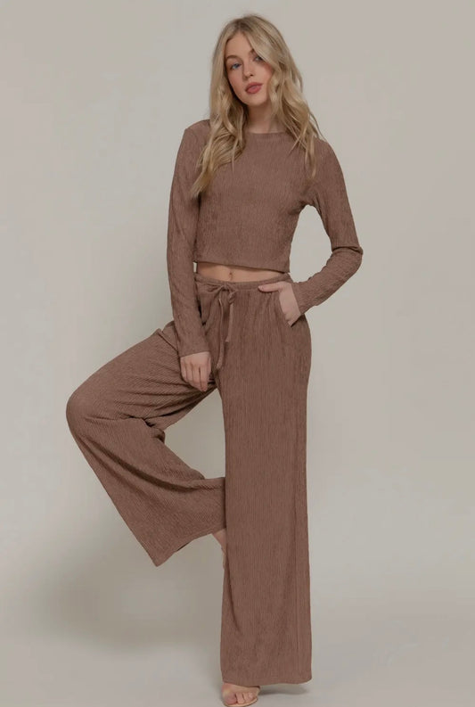 Long sleeve top and pant set