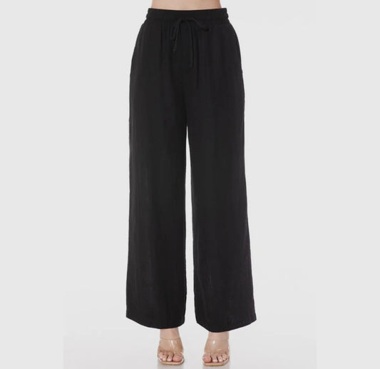 Cotton wide leg pants