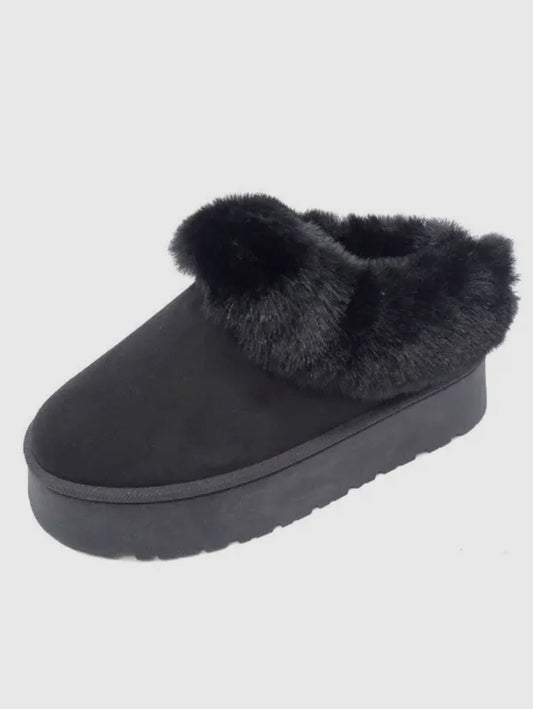 Fuzzy snow booties