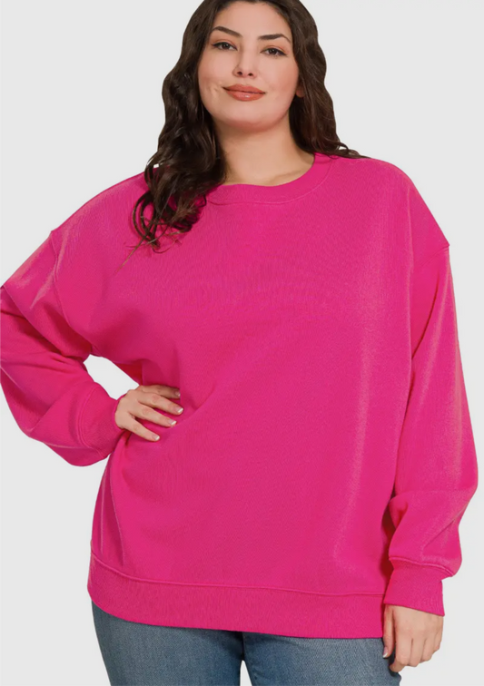 Plus fleece crewneck