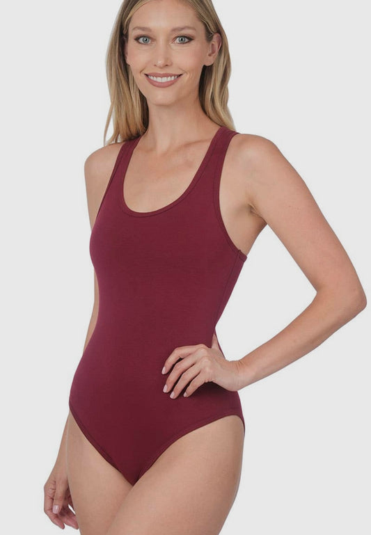 Burgundy body suit