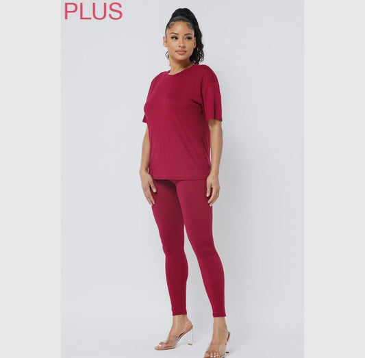 Plus size T-Shirt and legging set