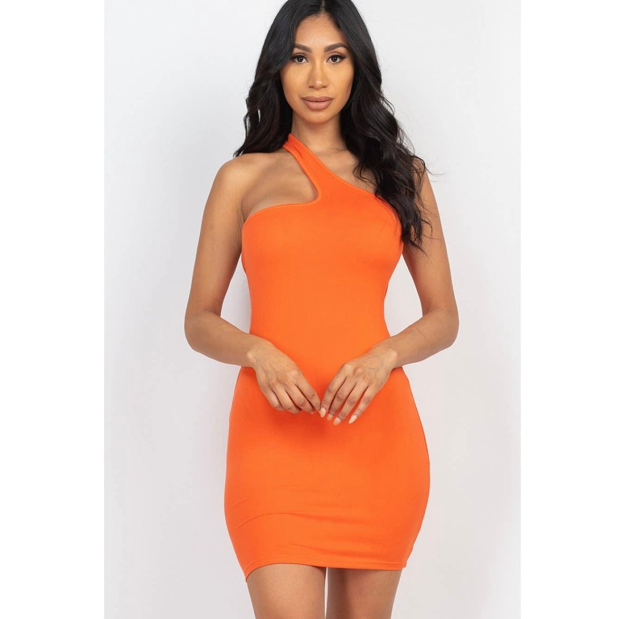 One shoulder mini bodycon